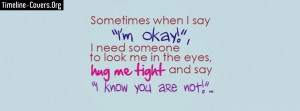 Sometimes I'm Okay Fb Cover