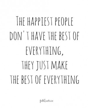 The happiest people” Quote