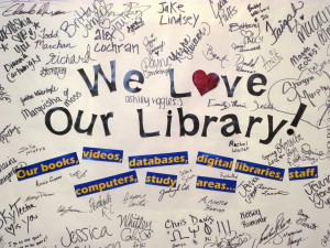 Photo: We Love Our Library 2012 Banner