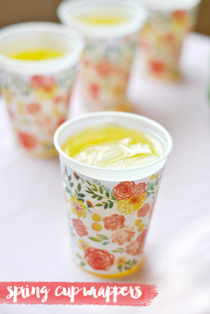 Free Printable Spring Cup Wrappers, line cups with the wrapper for a ...