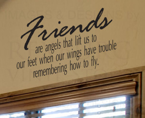 ... -Decal-Sticker-Quote-Vinyl-Friends-are-Angels-Friends-Friendship-FR3
