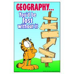 Geography Garfield Large Poster