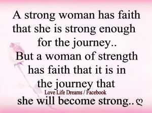 strong woman has faith that ...