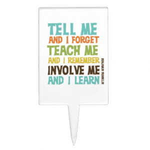 Involve Me Inspirational Quote Cake Toppers