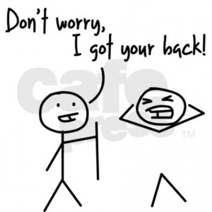 unique_funny_i_got_your_back_stick_figures_square.jpg?color=White ...