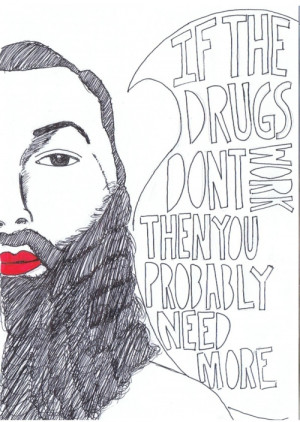 drug, drugs, music, quote, red, the maine, tumblr