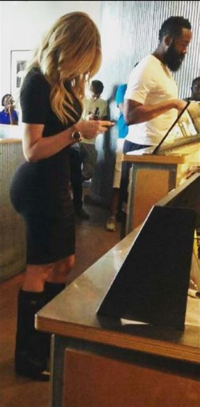 Khloe Quotes Sir-Mix-A-Lot While at Chipotle With Harden (Photos)