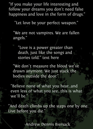 black veil brides, life quotes, quotes, band quotes, andy beirsack
