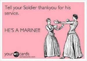 He's a MARINE, not a soldier!!