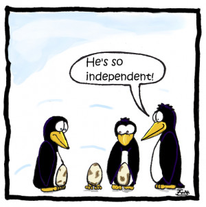 Cartoon: independent (medium) by fricke tagged penguin,cartoon,fricke ...
