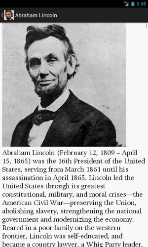 Lincoln Biography & Quotes - screenshot