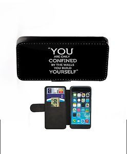 Details about Confined Walls Quote Printed Faux Leather Flip Phone ...