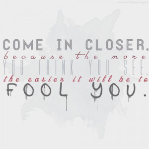 Now You See Me quote but makes me think of red riding hood