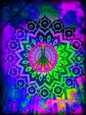 Peace Sign Mandala: Simply Peace, Hippie Psychedelic, Hippie Dudes ...