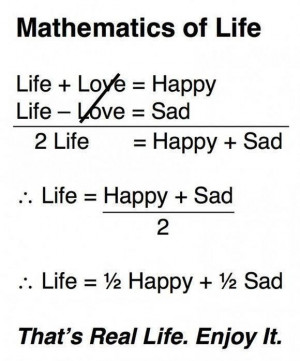 Mathematics of life equation