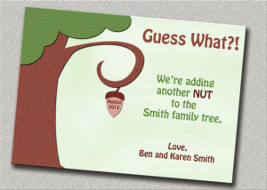 Funny Pregnancy Announcement - 4 Cards with Envelopes - Adding a Nut ...