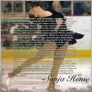 Figure Skating, love, Sonja Henie, quotes,