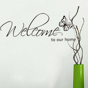 Welcome-to-Our-Home-Vinyl-Lettering-Stickers-Quotes-Black-Cute ...
