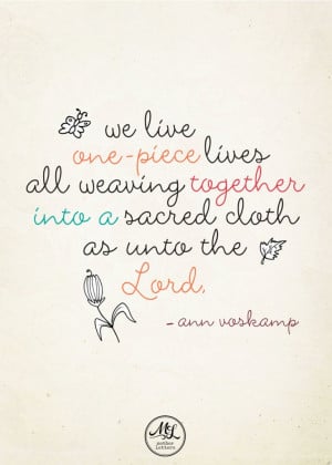 Ann Voskamp Quote - Mother Letters E-book