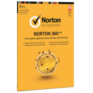 symantec norton 360 version 6 3pcs 1 yr retail purchase norton 360 v6