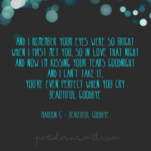 One of my favorite Maroon 5 songs.