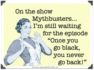 mythbusters show once you go black you never go back, myth busters