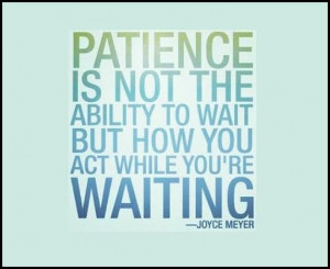 Joyce Meyer quote on patience