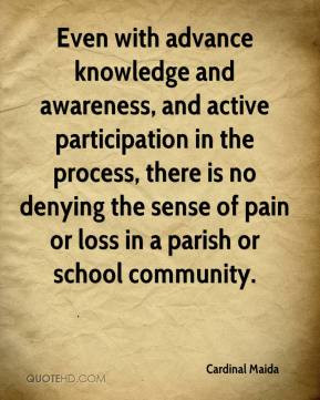 ... no denying the sense of pain or loss in a parish or school community