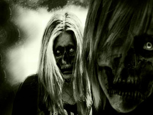 Download Scary Girls wallpaper, 'devil women'.
