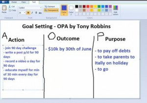 Goal Setting OPA System By Tony Robbins