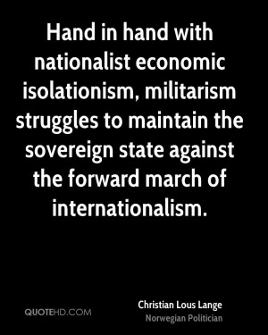 ... the sovereign state against the forward march of internationalism