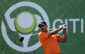 Jeev Milkha Singh of India at the Emirates Golf Club, February 3, 2013 ...