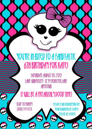 Monster High Birthday Party Digital Invitation by partyhardydesigns on ...