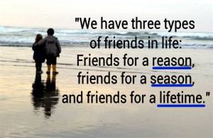 We have three types of friends in life...