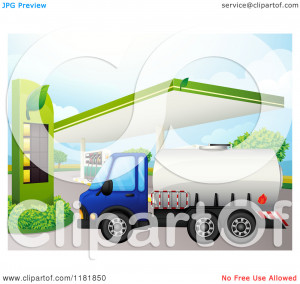 Cartoon Tanker Royalty Free Stock Vector Art Illustration