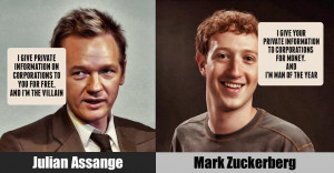 Mark Zuckerberg v. Julian Assange