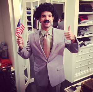 ... up as for halloween borat drake dressed up as borat for halloween and