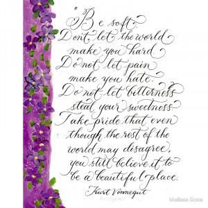 Inspirational quote calligraphy art