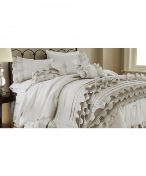 White Ruffle Comforter Set