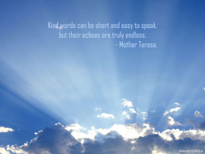Christian Quote: Kind Words By Mother Teresa Papel de Parede Imagem