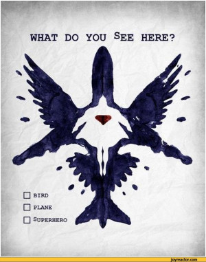 WHAT DO YOU See here?,auto,Rorschach test,superheroes,Superman