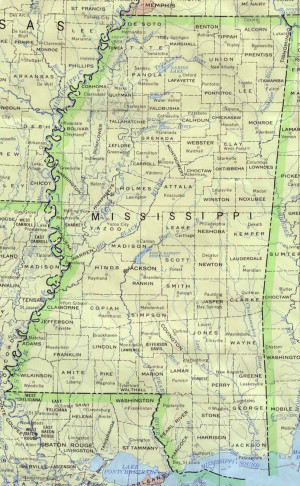 Image: Map of Mississippi