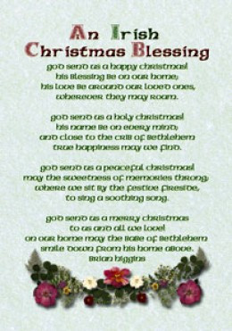 Irish Christmas Blessings, Greetings and Poems