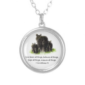 Cute Love Bears all things Quote 1Corinthians 13