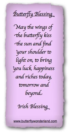 butterfly blessing more butterflies poems irish blessed butterflies ...