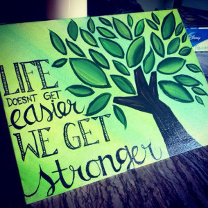 Handmade painted quotes on canvas board (to represent the rooted theme ...