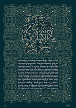 Inspirational quotes: Desiderata typography poster 8 – www.posterama ...