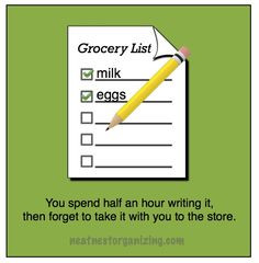 Organizing Humor - Grocery List More