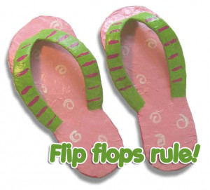 Peachy flip flops rule