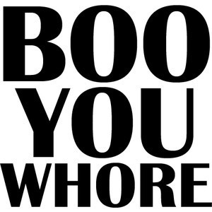 black and white, boo, mean girls, quote, text, whore, you